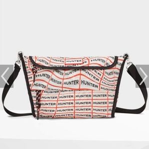 Hunter sonic logo print crossbody bag